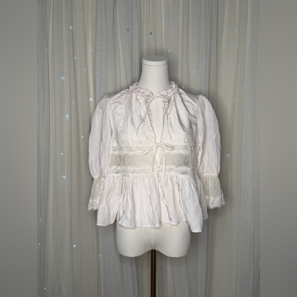 New Free People Forever Young Bed Jacket White Alyssum - Picture 2 of 6